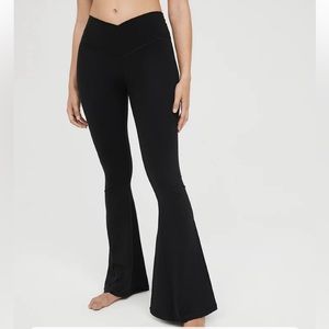 Aerie High Waisted Crossover Super Flare Legging